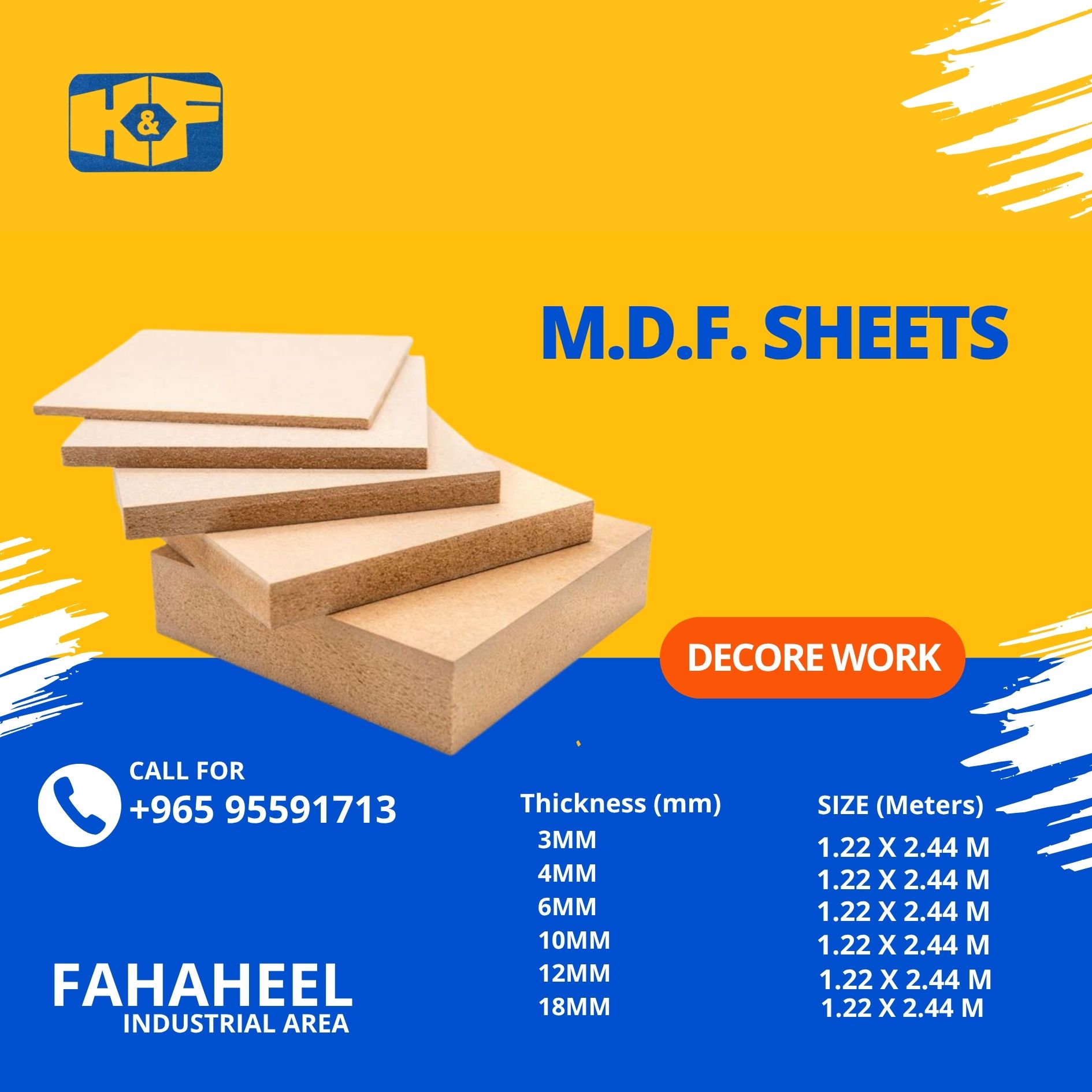 M.D.F. Sheet