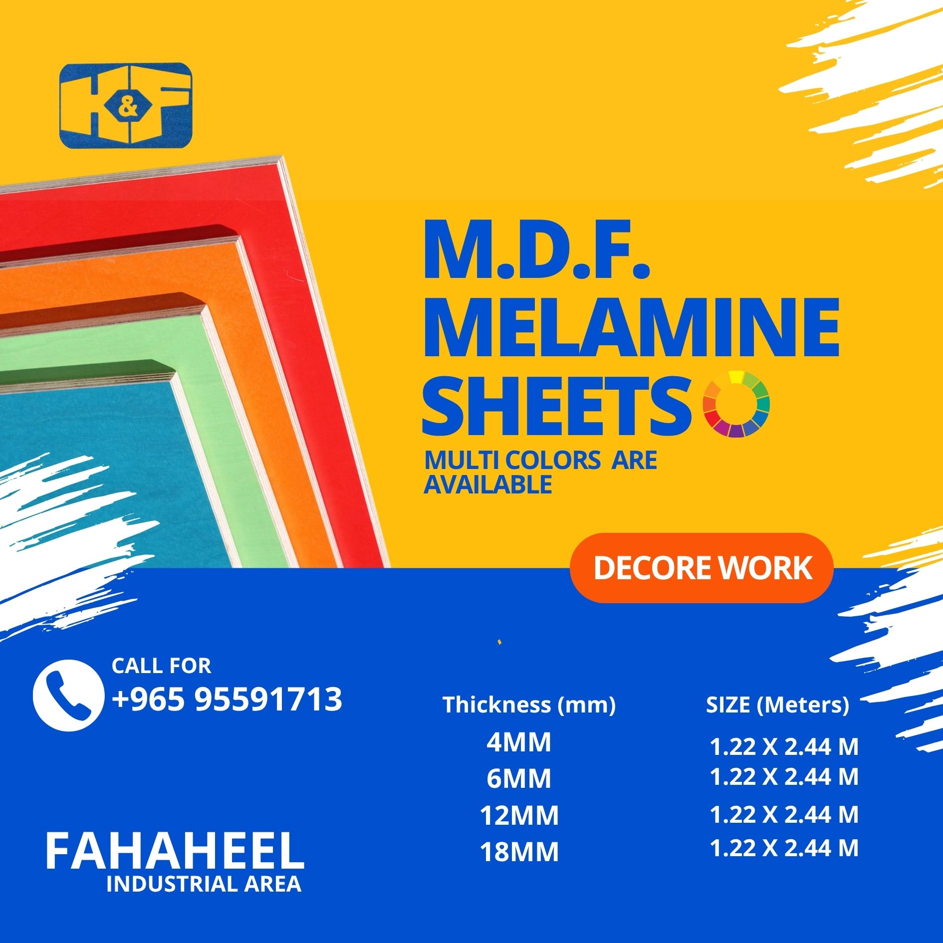 M.D.F. Melamine Sheet